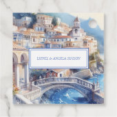 Elegante View Amalfi Küste Italien Geschenkanhänger (Rückseite)