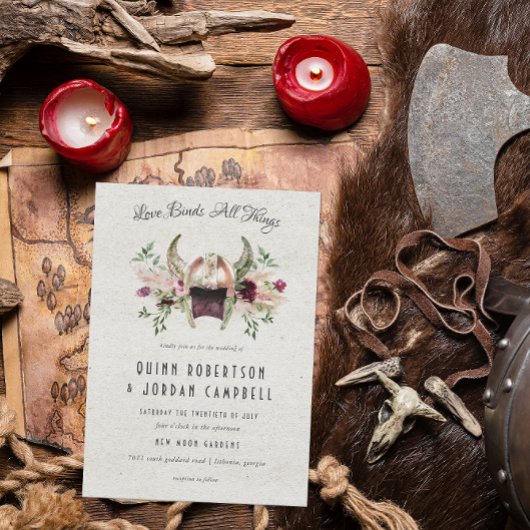 Elegante Viking Wedding Einladung