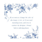 Elegante Viktorianisch Blue French Floral Wedding All In One Einladung