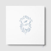 Elegante Viktorianisch Blue French Floral Wedding Gästebuch (Rückseite)