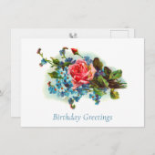 Elegante Viktorianisch Floral Bouquet Geburtstag P Mitteilungskarte (Vorne/Hinten)