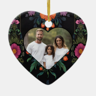Elegante viktorianisch-rosa-Blumenmoodie Keramik Ornament