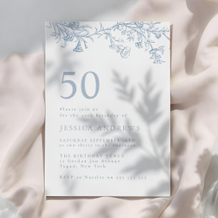 Elegante viktorianische 50. Geburtstagsfeier Einladung