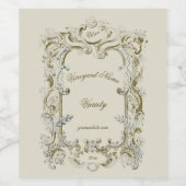 Elegante Viktorianische Ära 1845 Weinetikett (Einzelnes Label)