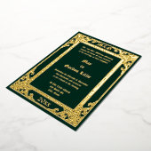 Elegante Viktorianische Ära 1877 Folieneinladung (Gedreht)