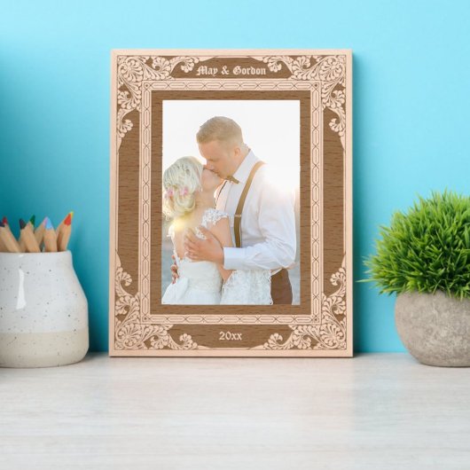 Elegante Viktorianische Ära 1877 Grenze Geätzte Rahmen