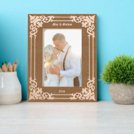 Elegante Viktorianische Ära Scrollen Border Geätzte Rahmen