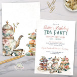 Elegante Viktorianische Birthday Tea Party Einladu Einladung<br><div class="desc">Elegante Viktorianische Tea-Party Einladung für jeden Tee, extravagantes Mittag- oder Vintages Tee-Party und Abendessen. Personalisieren Sie den Text einfach für jeden besondere Anlass. Mit der perfekten Kombination aus Vintagen Kuchen, Teekessel und Blumen mit Grün, einem Vogel, Schrift und Typografie wird dieses skurrile Einladungsmuster jedes Ereignis Anzug. Kontaktieren Sie uns für...</div>