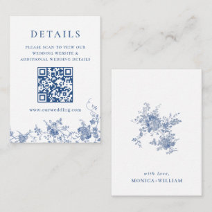 Elegante viktorianische blaue Blumeneinzelheiten i Begleitkarte