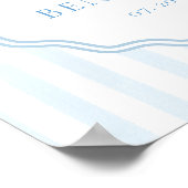 Elegante viktorianische blaue Hortensien-Hochzeits Poster (Ecke)