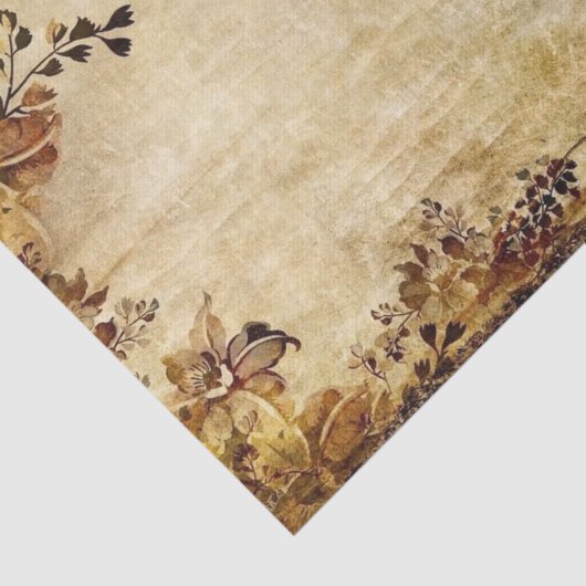 Elegante Viktorianische Blume und Hintergrund Seidenpapier (Ausschnitt)