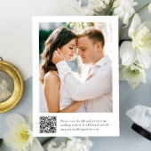 Elegante viktorianische Blumen-QR-Code-Hochzeit Save The Date