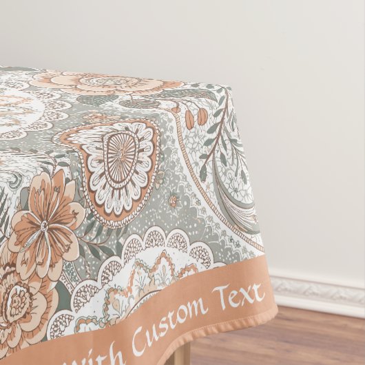 Elegante viktorianische Blumenmuster personalisier Tischdecke (Beispiel)