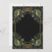 Elegante viktorianische botanische Hochzeit Einladung (Rückseite)