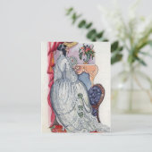 Elegante Viktorianische Braut Hochzeit Postkarte - (Stehend Vorderseite)