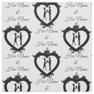 Elegante Viktorianische Couple-Silhouette personal Stoff