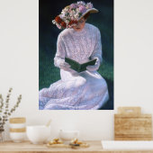 Elegante Viktorianische Dame, Lesen, Dekorationsos Poster (Küche)