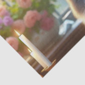 Elegante Viktorianische Dame und Katze Seidenpapier (Detail)