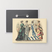 Elegante viktorianische Damen Button (Vorderseite/Rückseite)