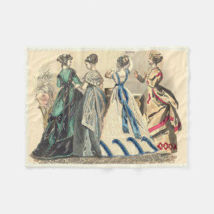 Elegante viktorianische Damen Fleecedecke