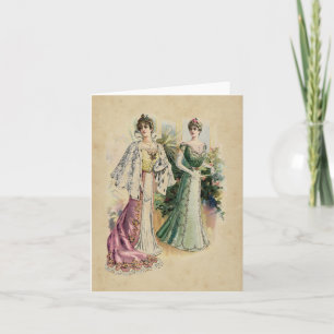Elegante viktorianische Damen-Notizkarte Karte