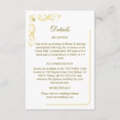 Elegante Viktorianische Details Hochzeit Begleitkarte (Vorderseite)