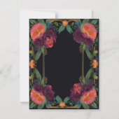 Elegante Viktorianische, dunkelrosa Magenta Dankeskarte (Rückseite)