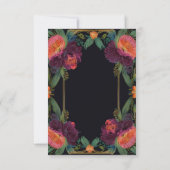 Elegante Viktorianische, dunkelrosa Magenta Einladung (Rückseite)