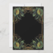 Elegante viktorianische, düstere botanische Hochze Einladung (Rückseite)