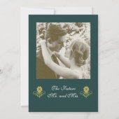 Elegante Viktorianische Einsatzpartei Einladung (Rückseite)