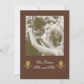 Elegante Viktorianische Einsatzpartei Einladung (Rückseite)