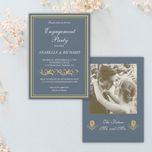 Elegante Viktorianische Einsatzpartei Einladung