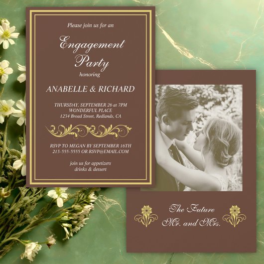 Elegante Viktorianische Einsatzpartei Einladung