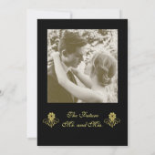 Elegante Viktorianische Einsatzpartei Einladung (Rückseite)