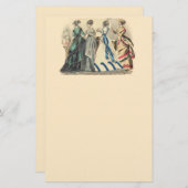 Elegante Viktorianische Fashions Stationery Briefpapier (Vorne/Hinten)