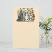 Elegante Viktorianische Fashions Stationery Briefpapier (Stehend Vorderseite)