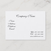 Elegante Viktorianische Frame Rosa & Blue Blumen Visitenkarte (Rückseite)