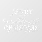 Elegante, Viktorianische frohe Weihnachten Fensteraufkleber (Blatt)