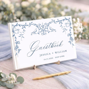 Elegante Viktorianische Hochzeit der Blauen Flora Gästebuch