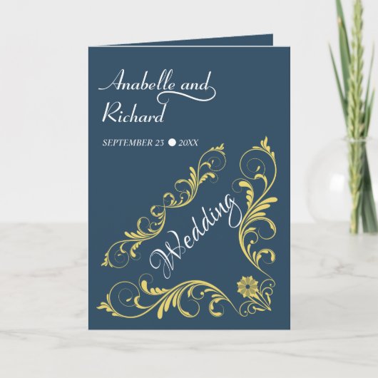 Elegante Viktorianische Hochzeit Einladung (Vorderseite)