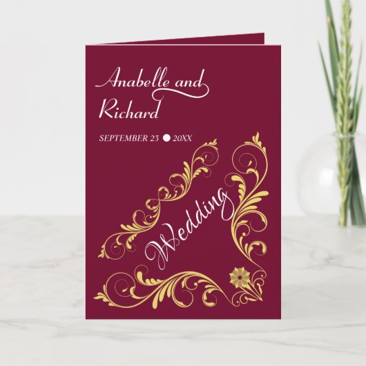 Elegante Viktorianische Hochzeit Einladung (Vorderseite)