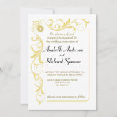 Elegante Viktorianische Hochzeit Einladung (Vorderseite)