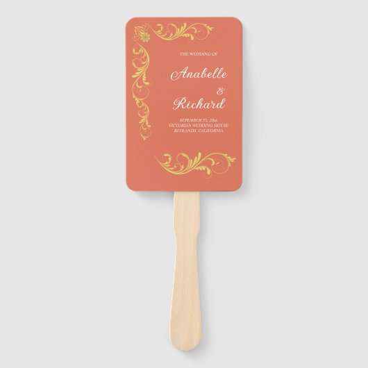 Elegante Viktorianische Hochzeit Fächer (Vorderseite)