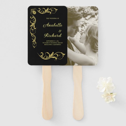 Elegante Viktorianische Hochzeit Fächer (Vorne und Hinten)