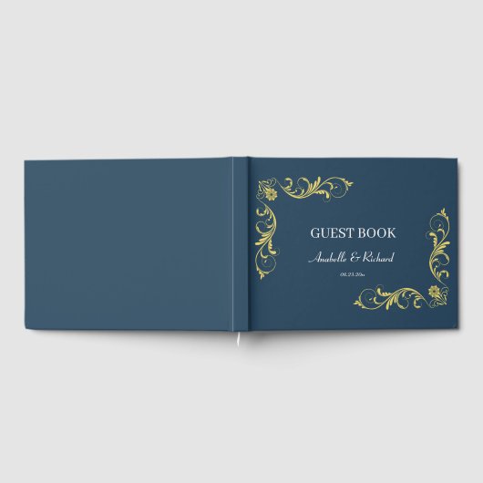 Elegante Viktorianische Hochzeit Gästebuch (Voll)