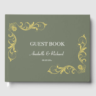 Elegante Viktorianische Hochzeit Gästebuch