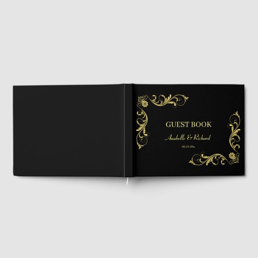 Elegante Viktorianische Hochzeit Gästebuch (Voll)