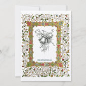 Elegante Viktorianische Hochzeit im Mittelalter 18 Einladung (Rückseite)