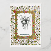 Elegante Viktorianische Hochzeit im Mittelalter 18 Folieneinladung (Rückseite)