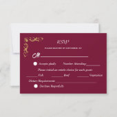 Elegante Viktorianische Hochzeit RSVP Karte (Vorderseite)